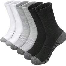 6 đôi/10 đôi tất tennis cổ cao thoải mái dành cho nam, thích hợp cho hoạt động ngoài trời, mặc thường ngày quanh năm, tất thể thao màu trắng kháng khuẩn, khử mùi, thoáng khí, dày dặn và thoải mái cho mặc hàng ngày, tất đôi casual, tất dễ thương, phiên bản thu/đông và xuân/thu, chi tiết lưới, thiết kế thông gió, thấm hút mồ hôi, thoáng khí, mềm mại và mịn màng, thích hợp cho nhiều dịp như lễ hội, thể thao, giải trí, công sở và mặc hàng ngày, có thể mang quanh năm. - Nhiều màu - Xem 11