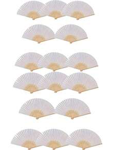 1pc Foldable Handheld Colorful Bamboo Paper Fan, Portable Lightweight Summer Cooling, Travel, Office, Beach, Wedding, Party, Dance, Holiday Gift For Adults Men Women,Travel - Multicolor - View 6