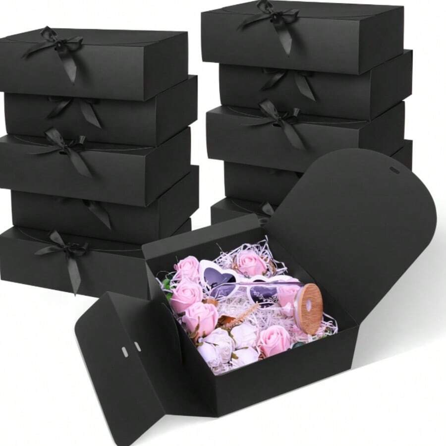 Black Gift Box, Suitable For Birthdays, Best Men, Bridesmaids, Proposals, Weddings, Graduations, And Mother's Day - Multiple Styles - View 1