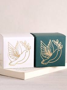 5 hộp quà hình chim bồ câu cao cấp dành cho tín ngưỡng Cơ đốc giáo, thiết kế cành ô liu dập nổi mạ vàng, hộp đựng kẹo mini thích hợp cho các sự kiện tôn giáo. - Nhiều màu - Xem 5