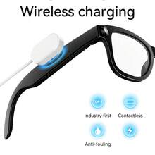 PANDA W AI 4 New AI Smart Glasses, Support Bluetooth Calling, Sync Playback Of Smartphone Multimedia Music, Voice Assistant, Bright Flashlight, Recording (Up To 8 Minutes), AI Smart Q&A, Dialogue Translation, Simultaneous Interpretation, Meeting Notes Organizing Function, Type-C Charging - View 9