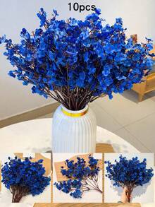 1pc/5pcs/7pcs/10pcs Artificial Star Flower, Mini Artificial Flower, Blue Artificial Flower, Gypsophila Artificial Flower, Suitable For DIY Wedding Decoration, Party Decoration, Home Decor, Artificial Flower Branches, Women's Gift, Mother's Day Gift, Flowers, Stamen, DIY, Room Decor, Bedroom Decor, Plants, Girlfriend Gift, Flower Box, Crochet Flower Party Decoration - Multicolor - View 12