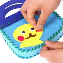 1set DIY Sewing Kit, Handbag Craft, Safety Needle & Felt Fabric, No Power Needed, Perfect For Birthday All Occasions - Multicolor - View 5