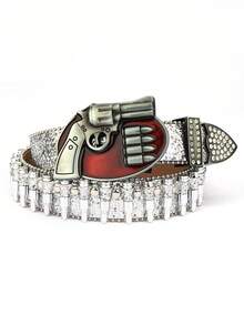 1个男士子弹形皮带扣，时尚街头嘻哈亚文化元素皮带 - A - 查看 14