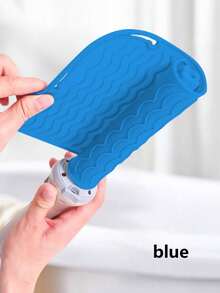 1pc Silicone Heat Resistant Mat, Portable Travel Hot Tool Pad Sleeve, Suitable For Curling Iron, Straightener, Flat Iron And Other Styling Tools - Multicolor - View 7