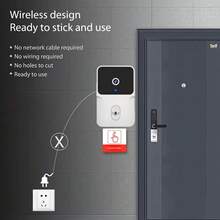 Chuông cửa video thông minh, camera an ninh HD 1080P, tầm nhìn ban đêm, cảm biến chuyển động, âm thanh hai chiều, kết nối Wi-Fi, lắp đặt có hoặc không cần khoan, cảnh báo qua ứng dụng, pin sạc/cấp nguồn USB, điều khiển an ninh nhà qua ứng dụng. - Chuông cửa có camera - Xem 8