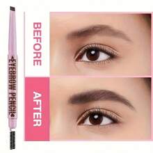 2pcs Dual-Ended Eyebrow Pencil, 2-In-1 Fine Tip & Brush Design, Long-Lasting Waterproof Natural Makeup, Automatic Eyebrow Pencil With Triangular Tip & Soft Brush, Easy To Apply - Eyebrow Pencil - View 4