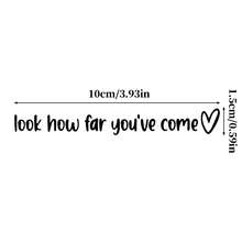 Motivational Sticker "Look How Far You've Come" Heart-Shaped Sticker - Suitable For Sticking On Rearview Mirror, Diary, Guitar Case, Daily Inspiration - Decorative Stickers - View 3