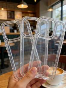 3pcs Transparent Shock-Proof TPU Phone Cases Suitable For IPhone 16 Pro Max, 11/12/13/14 Plus, XR/7/8 Plus, 15 Pro Max/17/17 Air/17 Pro Max, Anti-Fall Protective Cover - Clear - View 29