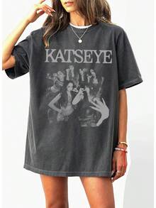Katseye The Beautiful Chaos Tour Shirt, Unisex Music Fan Gift, Gabriela Kat - 黑色 - 查看 4