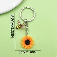 Aesthetic Bumble Bee Honeycomb Sunflower Keyring Fashion Enamel Flower Honey Jar Keychain For Women Girls Bag Charm Pendant Accessories Cute Backpack Decor Lanyard Car Key Holder Jewelry Gift For Bee Lovers Gardeners Teachers Bestie Sister Daughter Birthday Anniversary Christmas Stocking Stuffer Mother Day Present Gold Plated Alloy Metal Dainty Pearl Bee Charm Vibrant Yellow Summer Vibe Jewelry Boho Style Floral Key Chain Unique Handbag Ornament Purse Decoration Clasp Small Gift Idea For Kids Teens Students Tiny Cute Charms Durable Lightweight High Quality Craftsmanship Non-Tarnish Gold Tone Shiny Enamel Finish Nature Inspired Accessory Sweet Honeybee Theme Jewelry Collection Party Favors Wedding Guest Gifts Back To School Accessory Graduation Gift For Her Romantic Floral Bee Jewelry Fancy Key Organizer For House Keys Office Keys Wallet Charm Decorative Piece High Grade Texture Gift Box Choice - LS658-8.2克 - 查看 35