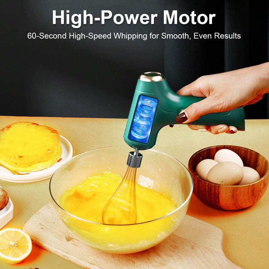 Electric Milk Frother & Egg Beater, Mini Handheld Milk Foamer & Mixer For Home Use, Suitable For Whipping Egg Whites And Cream