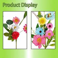 2支仿真花，1支康乃馨+1支大花，适合婚礼装饰、春夏装饰、室内外装饰。 - 彩色 - 查看 6