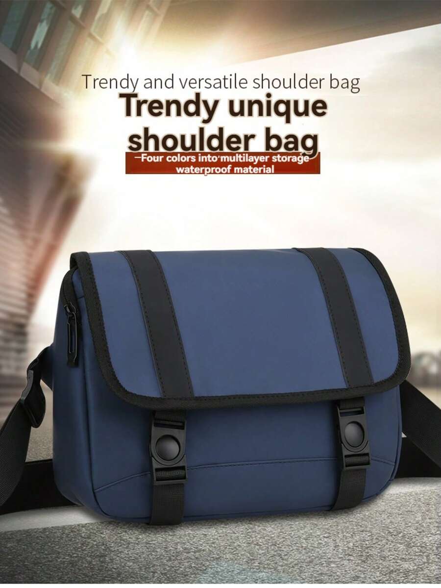 Casual Men's Shoulder Bag, Large Capacity Retro Messenger Bag, Crossbody Backpack