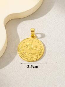1pc Vintage Pendant, Wedding Jewelry, Birthday Gift - Yellow Gold - View 6