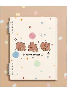 1 cuốn sổ tay A5 dày 120 trang, hình hoạt hình dễ thương, gáy lò xo có thể tháo rời, phù hợp cho học sinh và sử dụng văn phòng. - Mô hình voi A5 - Xem 3