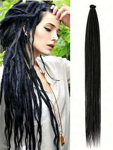 1 Gói/10 Bện Tóc Giả Kiểu Dreadlock, Tóc Nối Dreadlock Loc Phong Cách Hippie, Tóc Móc Thủ Công Kiểu Reggae Dành Cho Phụ Nữ - Nhiều màu - Xem 2