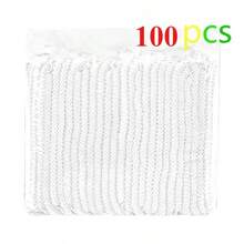 50 piezas Gorros desechables no tejidos estériles, adecuados para extensiones de pestañas, maquillaje, redecilla para el cabello, salón de spa, baño y gorros a prueba de polvo para belleza - Rosa - Ver 12