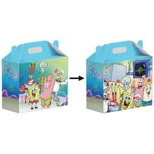 SpongeBob SquarePants Bộ 12 hộp quà tặng chủ đề nhân vật hoạt hình SquarePants dễ thương - Túi quà giấy sáng tạo, hộp quà tặng thực phẩm sưu tầm. - Nhiều màu - Xem 7