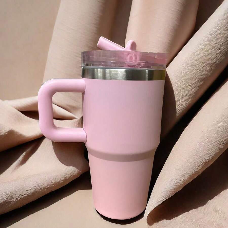 Mini Thermal Cup 360ml Stainless Steel With Acrylic Lid - Generic - 淺粉色 - 查看 1