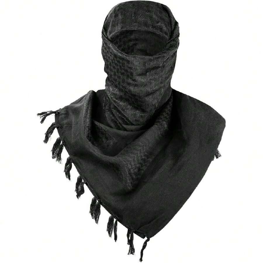 - Military Shemagh Tactical Desert Keffiyeh Scarf For Neck And Head, Arabic Scarf With Tassel 43 X 43 Inches, 43370235 - 藍色 - 查看 1