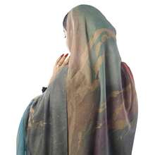 Watercolour Floral Printed Hijab Scarf For Women Soft Modal Cotton Instant Hijab Head Wraps Shawls Long Scarves - Nhiều màu - Xem 3