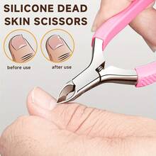 Professional Callus Trimmer, Precise Dead Skin Cutting, Suitable For Finger And Toe Nails, Non-Slip Silicone Handle Callus Cutter (Pink) - Pink-1Pc - View 3