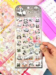Cartoon Drop 3D Relief Stickers Journaling DIY Diary Stationery Sticker Decor School Supplies Gift - Multicolor - View 12