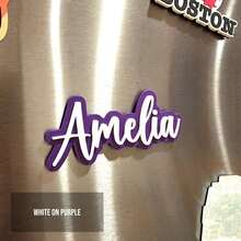 Elegant Name Fridge Magnets, Family Name Magnets, Locker Name Magnets, Personalized Fridge Name Stickers, Multiple Colors Available!, Housewarming Gift - F-word Fridge Magnet - View 4