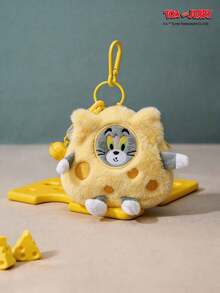 POKOJA LAND TOM & JERRY Tom Cheese Design Mini Non-Plush Stuffed Hanging Bag – Cute And Fun Cartoon Purse - Yellow - View 1