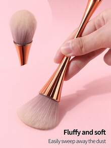 1支多功能指甲刷，可用作指甲清洁刷、腰形化妆刷、散粉刷、高光刷、腮红刷、柔软控油定妆刷，是一款精致的化妆工具 - 黃色 - 查看 4