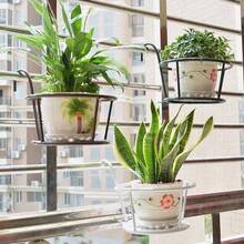Bộ 3 giá treo chậu hoa bằng sắt, giá đỡ chậu cây gắn lan can ban công cho các loại cây leo. - Nhiều màu - Xem 6