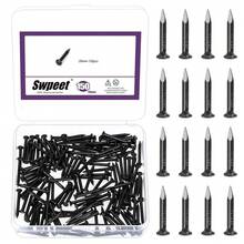 150Pcs 3/4\ Black Hardware Nails Assortment Kit, Steel Nail, 2x20mm Galvanized Nails, Small Nails, Finishing Nails, Wall Nails, Wood Nails, Nails For Concrete Brick - 20mm - 查看 2
