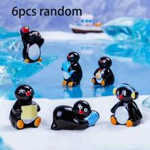 迷你企鹅雕像，可爱小企鹅摆件，树脂动物模型，适用于装饰花园、户外空间、盆栽植物、水族箱、家居和车辆，DIY配件，理想的小礼物，适用于桌面、汽车、节日装饰 - 室内/室外动物雕像，造型生动，光泽亮丽，企鹅礼物 - 彩色 - 查看 11