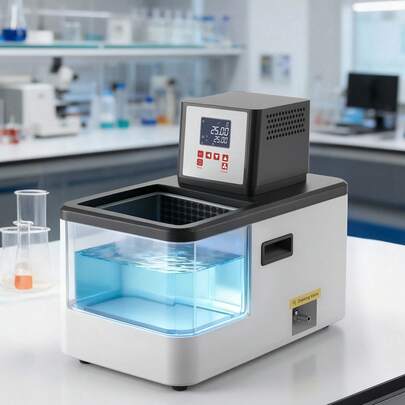 Laboratory High-Temperature Circulating Oil Bath, Up To 300℃/572℉, 15 L Lab Constant Temperature Heating Tank, 0.1℃ High Precision, Internal And External Dual Circulation, For Laboratory