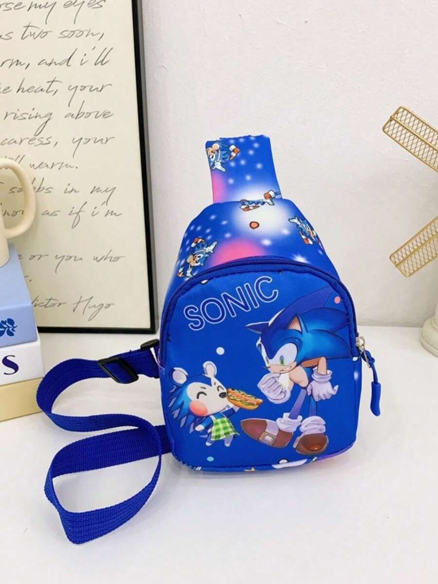 Breathable Lightweight One Shoulder Sling Bag, Large Capacity Bicycle Chest Bag, Multi-Layer Unisex Chest Pack, Minimalist Casual Travel Crossbody Bag For Women, Functional Printed Sling Bag - Multicolor - View 1