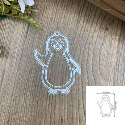Cute Penguin Metal Cutting Dies, Suitable For Card Making, Embossing Paper Cutting, Scrapbooking, Template, Mold, Storage Bag And Other Uses