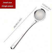 1pc Household Strainer/ Tool For Filtering Soy Milk & Juice/Oil Residue Spoon/Essential Kitchen Colander - Silver - View 11