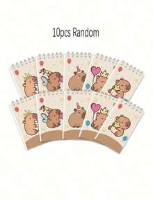 12pcs Water Vole Office Supplies Set, Including 12/10/8/6/5/4 Pieces Of Rilakkuma & Stitch Themed Cute Pocket Notebook, Memo Pad, Stationery For Students And Office Use, Perfect Back To School Gift (Some Items May Be Random) - Multicolor - View 13