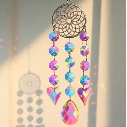 Mặt dây chuyền pha lê nhân tạo 1 chiếc với quả cầu lăng kính phát sáng là vật trang trí nhà cửa tuyệt vời. Đồ trang trí bắt sáng sân vườn này làm tăng thêm vẻ đẹp cho khu vườn của bạn.