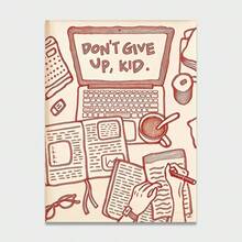 1PC Don't Give Up Kid Print, Retro Positive Affirmation Poster, Study Desk Wall Art, UNFRAMED - No Frame - View 11