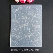 Molde de plástico 2D con relieve, plantilla para hacer álbumes de recortes, tarjetas, tablero de estampado transparente, adecuado para manualidades de álbumes hechos a mano, tarjetas DIY, flores, mariposas, plumas, ballenas, birretes de graduación, Día de la Madre - 2D - Ver 32
