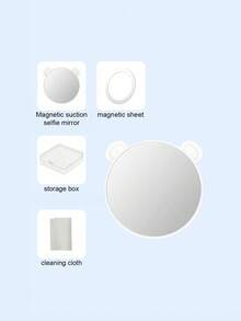 Shockproof Mirror Element Push-Pull Bracket Universal Rear Camera Selfie Mirror Clip For Smartphones, Large Mirror Surface Suitable For Group Photos, Travel, Vlogging, High-Definition Reflective Rear Selfie, Comes With Storage Case, Ideal Selfie Tool For Travel And Gatherings Spring Party - Multicolor - View 8
