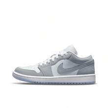 Nike Jordan 1 Simple Comfortable Anti-Slip Low-Top Retro Basketball Shoes Fashionable Casual Sports Basketball Shoes Unisex Grey And White - DC0774-105 - 查看 12