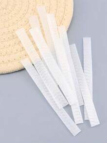 20/50个装可重复使用化妆刷收纳套，弹性网状保护套 - 定型并防止毛躁，透明塑料网状化妆刷保护套 - 防止刷毛脱落并使刷毛变直 - 白色 - 查看 3