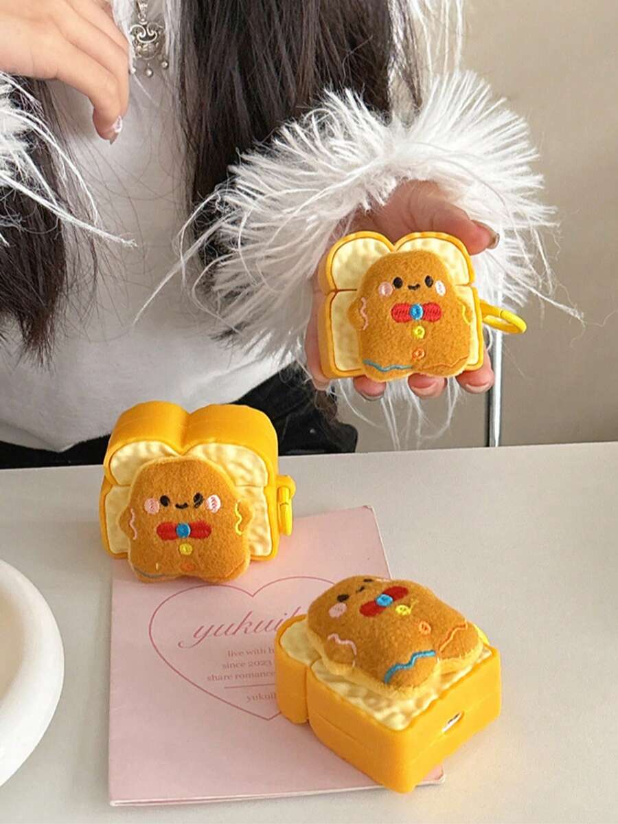 1pc Gingerbread Man Silicone Case, Suitable Compatible With Apple Pro 1/2/3/4 Wireless Bluetooth Earphone Protective Cover - Multicolor - View 1