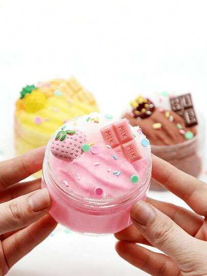 Random Assorted Accessories And Packaging Designs - Cookie, Chocolate, Donut, Crystal Mud, Stretchy Mud, Silk Mud, DIY Chocolate, Fog Mud, Colored Mud, Stress Relief Toys