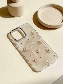 适用于苹果16 Pro Max手机壳透明滴胶15金色玫瑰14/13软壳17pro - 無色 - 查看 3