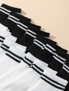 16 Pairs All Season Children & Youth Double Bar Sports Socks, Student Football Mid-Calf Socks - Multicolor - View 3