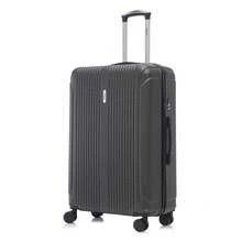 YONSLY Suitcase 20/24/28 Inches With Combination Lock Double Maintenance Zipper 360° Wheels Mesh Pocket Multi‑Stage Telescopic Handle For Vacation - 深灰色 - 查看 9